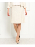 [L]アンベリールツイードスカート/ライトベージュ(451)