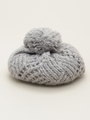 [baby]モヘア凡天付きニットベレー帽子/ライトグレ-