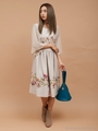 noranoel line flower花柄ワンピース[DRESS/ドレス]/ベージュ