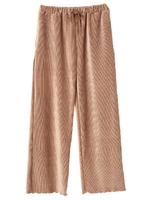 ・RAYCASSIN リブベロアワイドパンツ/ベージュ