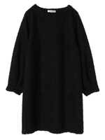 ・furryrate ブークレタックスリーブワンピース/ブラック