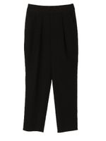 ・タックテーパードカラーパンツ/ブラック