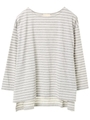 ・ボーダーイレヘムチュニック/杢ライトグレー