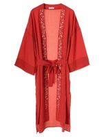 ・刺繍ガウン/テラコッタ