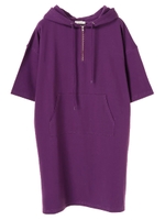 ・裏毛プリントパーカー/パープル