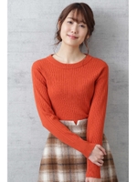 ｜ｏｔｏｎａＭＵＳＥ　１２月号掲載｜コンパクトリブニット/オレンジ(150)