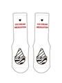 “ICE CREAM MEDICATION” SOCKS/WHITE