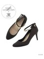 【3E/ストレスフリー】2WAYストラップラウンドトゥパンプス/BLACK