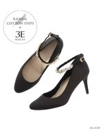 【3E/ストレスフリー】2WAYストラップラウンドトゥパンプス/BLACK