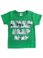 【ANAP KIDS】迷彩ロゴTシャツ/グリーン(012)