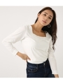 【AZUL BY MOUSSY】2WAYスクエアロンT/WHT