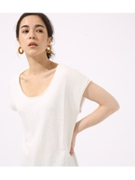 【AZUL BY MOUSSY】ガーゼ裏毛ノースリチュニックプルオーバー/WHT