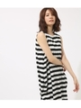 【AZUL BY MOUSSY】コクーンカットロングワンピース/柄BLK