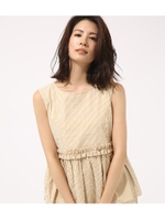 【AZUL BY MOUSSY】サッカーストライプノースリブラウス/柄YEL