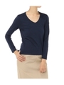 【AZUL BY MOUSSY】スーピマCモダールVネック長袖プルオーバー/NVY