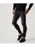 【AZUL BY MOUSSY】ブラックデニムリメイクスキニー/BLK