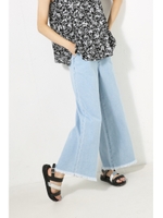 【AZUL BY MOUSSY】ライトオンスワイドデニムパンツII/L/BLU