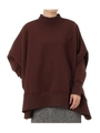【AZUL BY MOUSSY】変形ドルマン裏毛チュニック/BRN