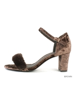 【CAMILLE BIS RANDA】2WAYファーベロアサンダル/BROWN