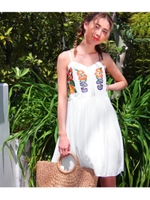 【CHILLE】 刺繍キャミワンピース/ホワイト(001)