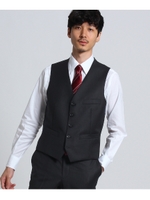 【J∞QUALITY】シャドーオルタネートストライプ ベスト/ブラック(319)