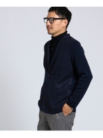 【PNJ】ニットコンビネーションジャケット[メンズジャケットニット]/ネイビー(293)