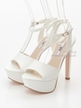 【R&E】ハイヒール美脚サンダル/ホワイト