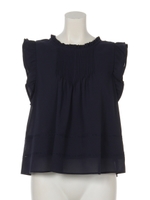 【Rew de Rew】フリルブラウス（8R13-07027）/ネイビー