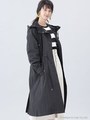 【WEB限定】オーバーサイズライナー付きモッズコート/ブラック