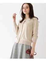 【WEB限定サイズ（SS・LL）あり】ビジューボタンカーディガン/ライトベージュ(051)