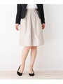 【WEB限定サイズあり・セレモニー対応】ツヤありAラインスカート/ライトベージュ(051)