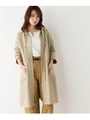 【WEB限定サイズあり】マシュマロタッチフェイクスエードフーデットコート/ベージュ(052)