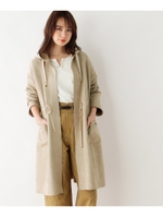 【WEB限定サイズあり】マシュマロタッチフェイクスエードフーデットコート/ベージュ(052)