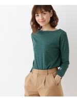 【WEB限定販売】Champion ボーダープルオーバー/ダークグリーン(323)