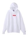 【X-GIRL×RUSSELL】BOX LOGO SWEAT HOODIE/ホワイト