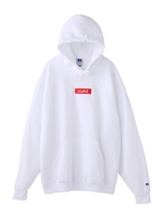 【X-GIRL×RUSSELL】BOX LOGO SWEAT HOODIE/ホワイト