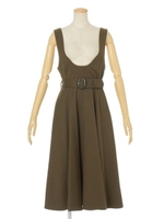 【an another angelus】ベルト付きロングジャンスカ/KHAKI