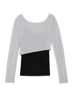 【emmi yoga】レイヤードトップス/LGRY