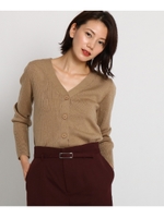 【ＷＥＢ限定】【洗える】リブニット　カーディガン/ベージュ(052)