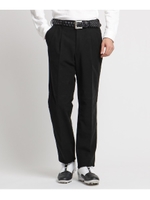 【ウエストストレッチ】 2タックスラックス メンズ/ブラック(019)