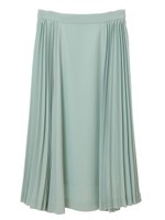 【スカート】サイドプリーツスカート/ライトグリーン