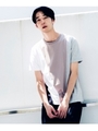 【汗染み防止・抗菌防臭】パレット柄Tシャツ/ベージュ(552)