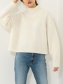 【新色追加】SMF W ハイネック ショートプルオーバー / ハイネックニット/OFF WHITE