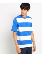 【洗える】HOUSE OF BLUES ワイドボーダーTシャツ/ブルー(392)