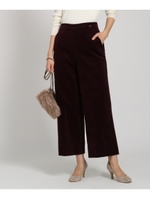 【洗える】コーデュロイワイドパンツ/ボルドー(064)