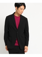 【洗える】ストレッチテーラードジャケット/ブラック(019)