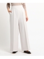 【洗える】センタープレスワイドパンツ/ライトグレー(011)