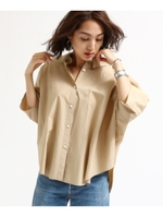 【洗える】ドルマンシャツ/ライトベージュ(051)