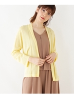 【洗える】接触冷感ショールデザインカーディガン/レモンイエロー(031)