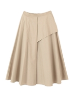 【竹下玲奈さん着用】アシンメトリーティアードフレアスカート/ライトベージュ